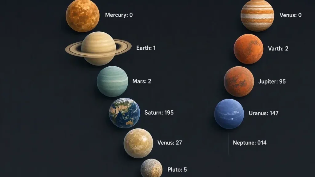 How Many Moons Does Each Planet Have?